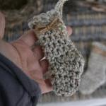 Mini Stocking Ornament-wool-birch Tweed